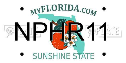 NPHR11 Florida License Plate