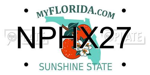 NPHX27 Florida License Plate