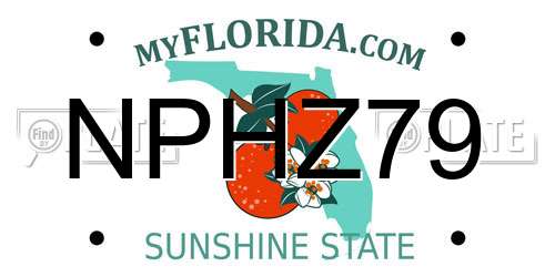 NPHZ79 Florida License Plate