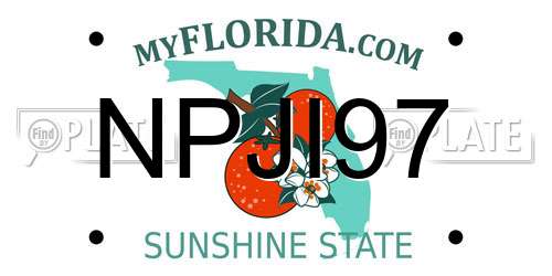 NPJI97 Florida License Plate