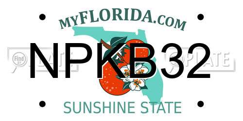 NPKB32 Florida License Plate