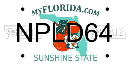 NPLD64 Florida License Plate