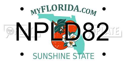 NPLD82 Florida License Plate