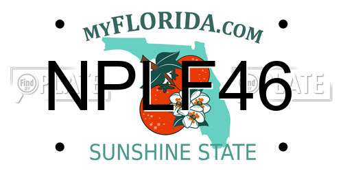 NPLF46 Florida License Plate