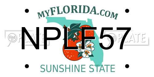 NPLF57 Florida License Plate