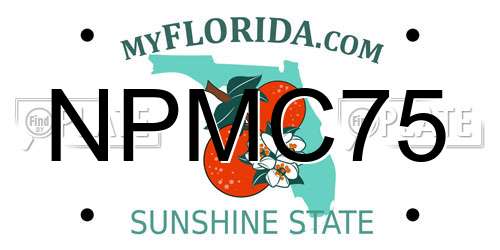 NPMC75 Florida License Plate