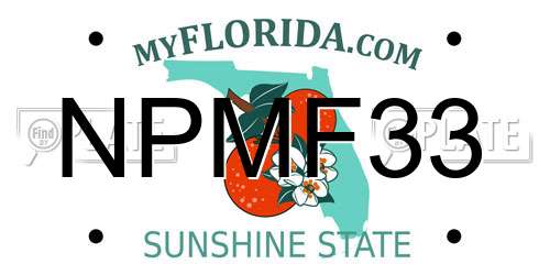 NPMF33 Florida License Plate