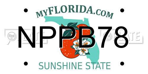 NPPB78 Florida License Plate