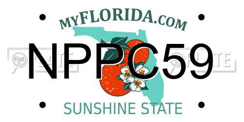 NPPC59 Florida License Plate