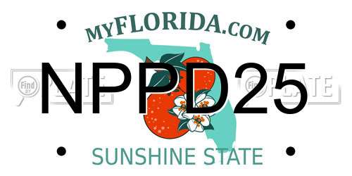 NPPD25 Florida License Plate