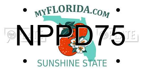 NPPD75 Florida License Plate