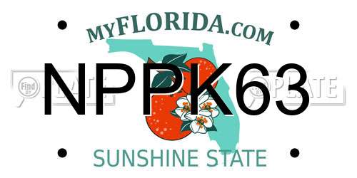 NPPK63 Florida License Plate