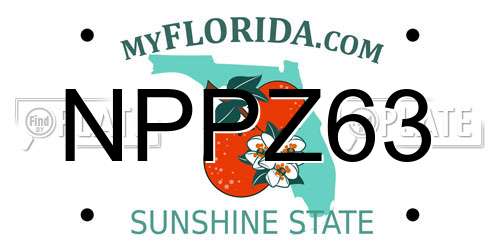 NPPZ63 Florida License Plate