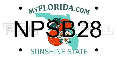 NPSB28 Florida License Plate