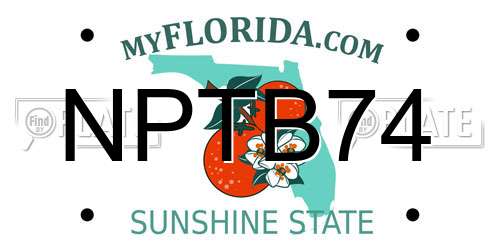 NPTB74 Florida License Plate