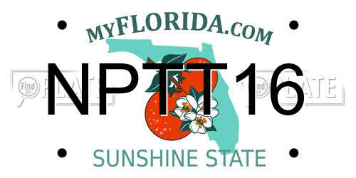 NPTT16 Florida License Plate