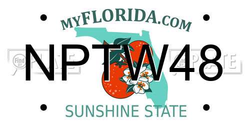 NPTW48 Florida License Plate