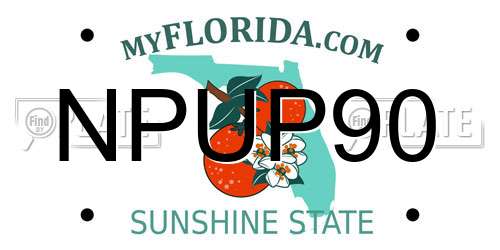 NPUP90 Florida License Plate