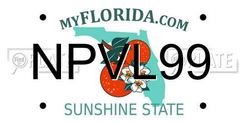 NPVL99 Florida License Plate