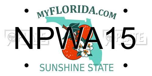 NPWA15 Florida License Plate