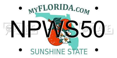 NPWS50 Florida License Plate