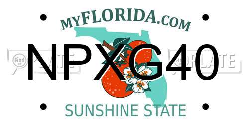 NPXG40 Florida License Plate