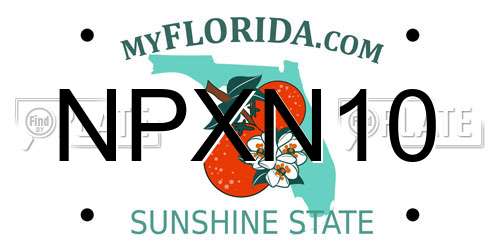 NPXN10 Florida License Plate