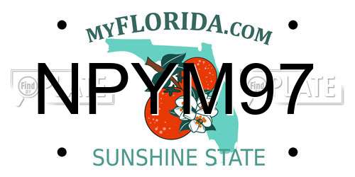 NPYM97 Florida License Plate