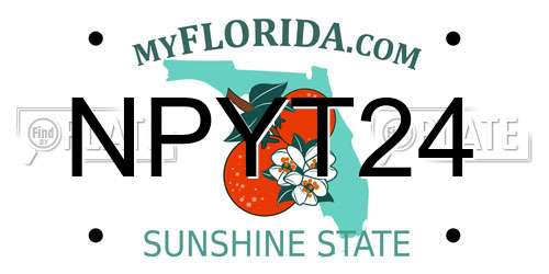 NPYT24 Florida License Plate