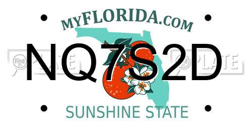 NQ7S2D Florida License Plate
