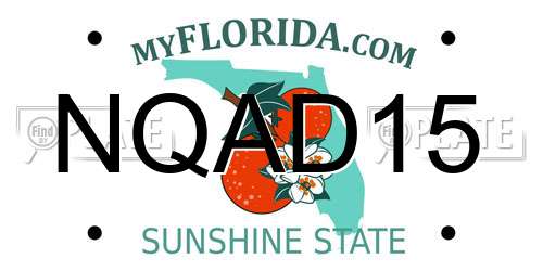 NQAD15 Florida License Plate