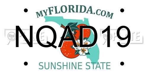 NQAD19 Florida License Plate