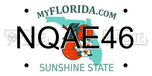 NQAE46 Florida License Plate