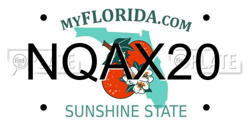 NQAX20 Florida License Plate