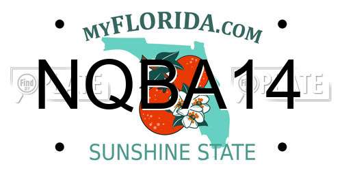 NQBA14 Florida License Plate