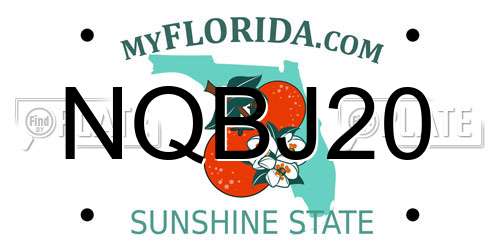 NQBJ20 Florida License Plate
