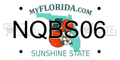 NQBS06 Florida License Plate