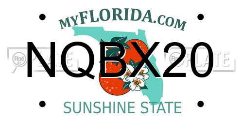 NQBX20 Florida License Plate