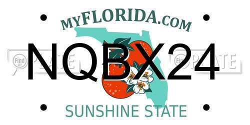 NQBX24 Florida License Plate
