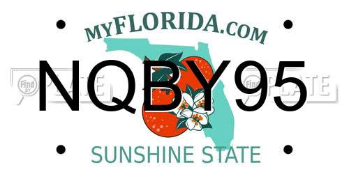 NQBY95 Florida License Plate