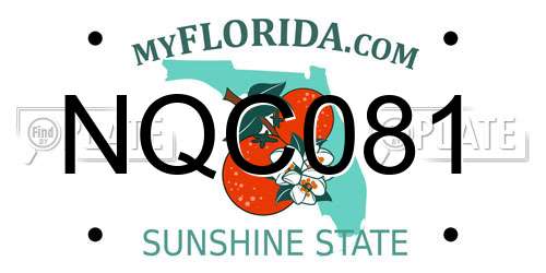 NQC081 Florida License Plate