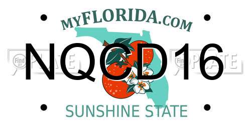 NQCD16 Florida License Plate