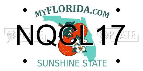 NQCL17 Florida License Plate