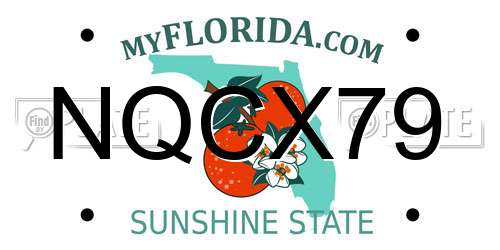 NQCX79 Florida License Plate