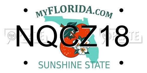 NQCZ18 Florida License Plate