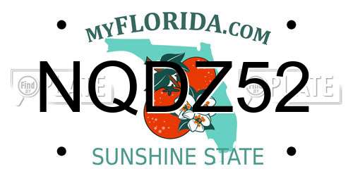 NQDZ52 Florida License Plate