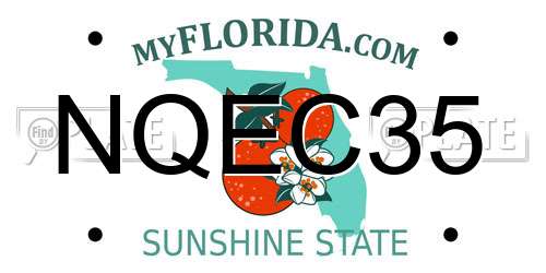 NQEC35 Florida License Plate