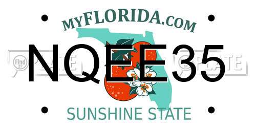 NQEE35 Florida License Plate