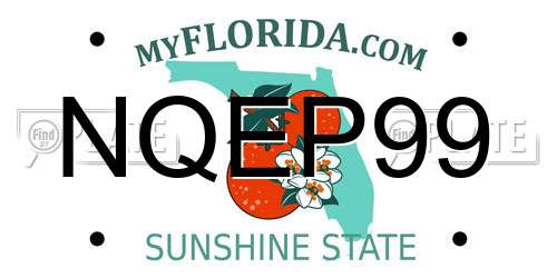 NQEP99 Florida License Plate