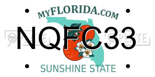 NQFC33 Florida License Plate